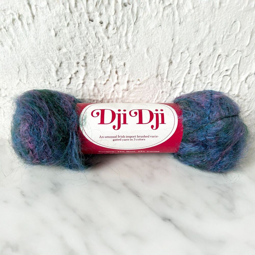 Berroco Dji Dji Brushed Variegated Wool Blend Yarn-1 Skein Blue Purple Teal 8437